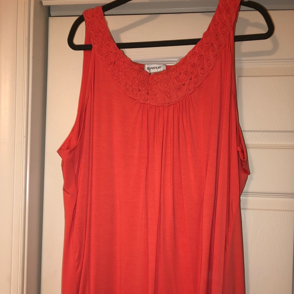 Orange cotton tank